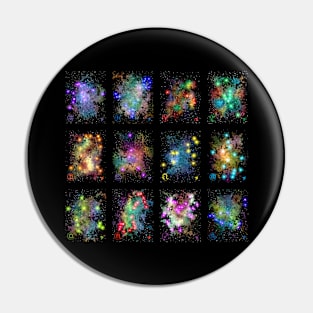 Galaxy Zodiac Pin