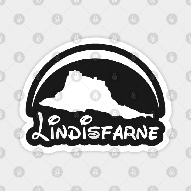 Lindisfarne Castle (White Logo) Magnet by Ragetroll