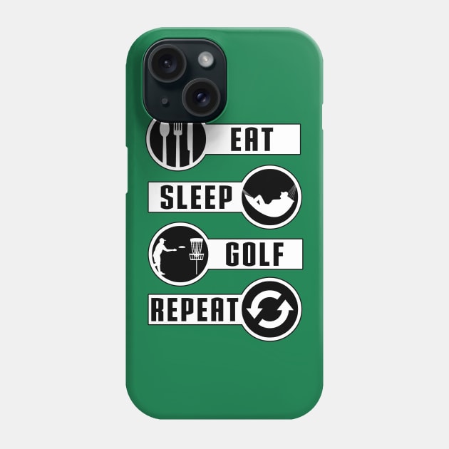 Eat Sleep Golf Repeat by Basement Mastermind T-Shirt Phone Case by BasementMaster