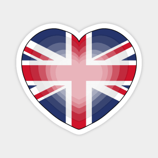 Heart Love Flag of United Kingdom Magnet