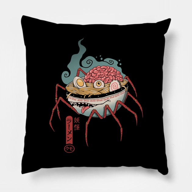 Yokai Ramen Pillow by Vincent Trinidad Art