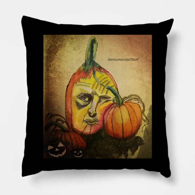 Pumpkin Pillow by teenamarie23art