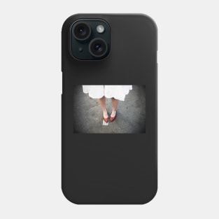 Red shoes and white dress Phone Case