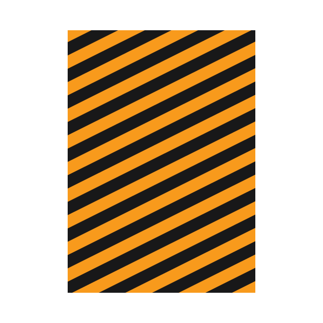 Hull City Amber and Black Angled Stripes by Culture-Factory