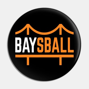 Baseball Inspired San Francisco Baysball Bay Pin