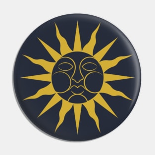 Folk Horror Wickerman Sun Sigil Pin