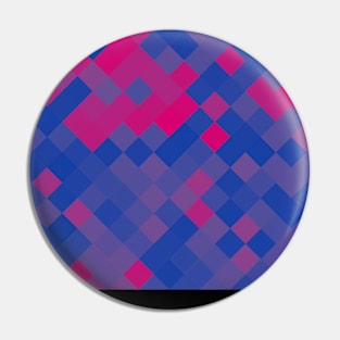 Bisexual Pride Checkered Squares Gradient Pin