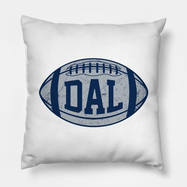 DAL Retro Football - White Pillow by KFig21
