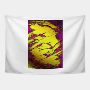 Fractured anger yellow Tapestry