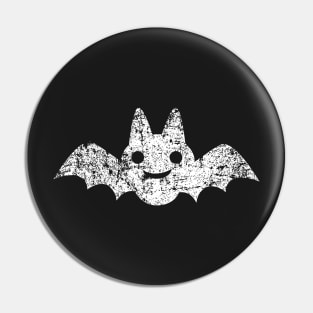 Cute Happy Bat - Distressed Pin