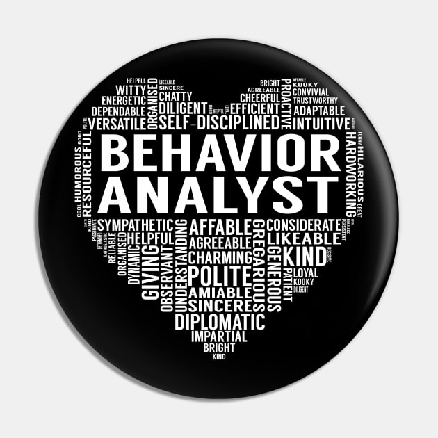 Behavior Analyst Heart Pin by LotusTee