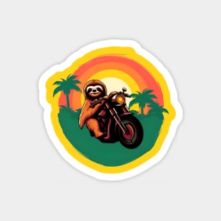 Sloth on Bike Magnet