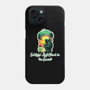 Soldiers' Last Stand in the Sunset Phone Case