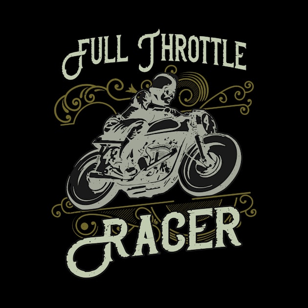 Full Throttle Racer Vintage Biker by Foxxy Merch