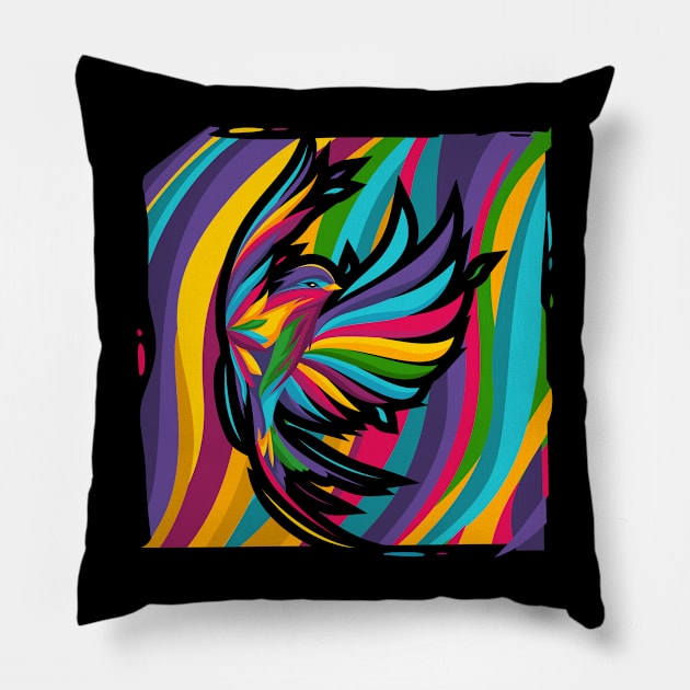 canary colorful Pillow by keenkei