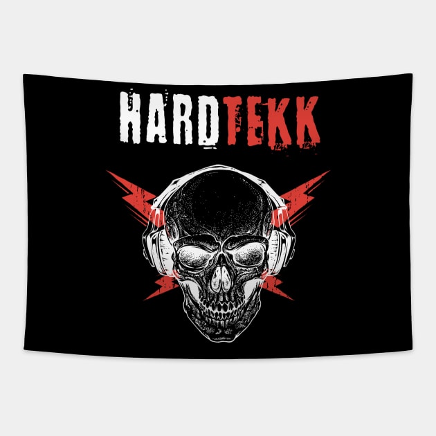 HardTek Skull Tekno 23 Tapestry by T-Shirt Dealer