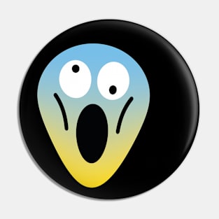 Scream Emoji Face Pin