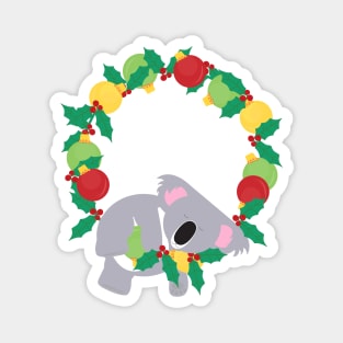 Christmas wreath koala Magnet
