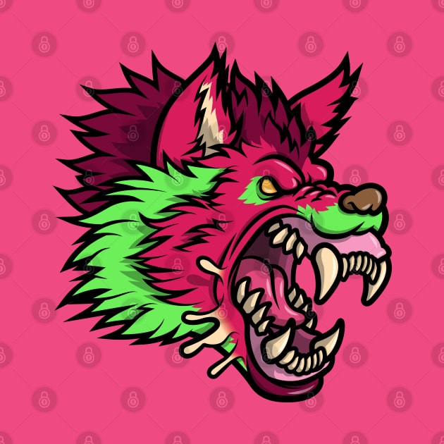 Pink Punk Wolf by JenniferSmith