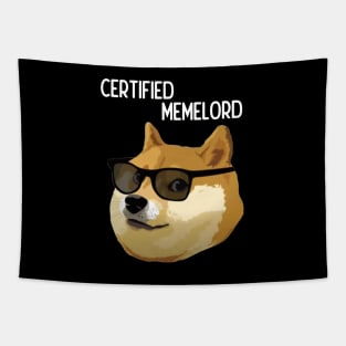 Doge Meme Certified Memelord Tapestry