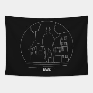 Brass Minimalist Line Art - Board Game Inspired Graphic - Tabletop Gaming  - BGG Tapestry