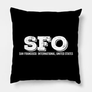 SFO San Francisco International US Airport Code Pillow