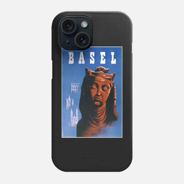 Bale,Basel,Switzerland,Travel Poster Phone Case by BokeeLee