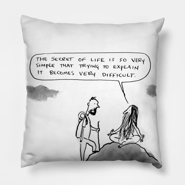 A simply complicated life Pillow by Loui Jover 