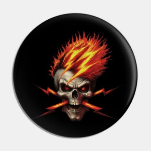 Skull & Shred - Rock Out with This Edgy Logo Tee Pin