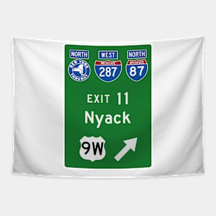 New York Thruway Northbound Exit 11: Nyack US Route 9W Tapestry