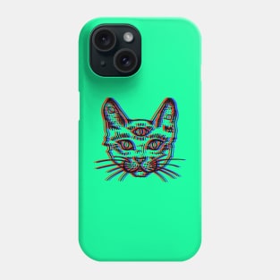 3D cat Phone Case