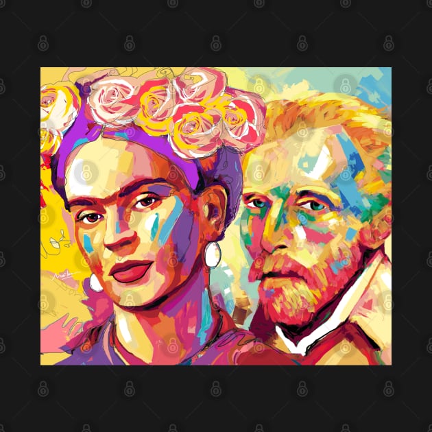 Frida Kahlo and Van Gogh by mailsoncello