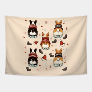 Patter Pembroke Welsh corgi, corgi lovers, winter and corgi Tapestry