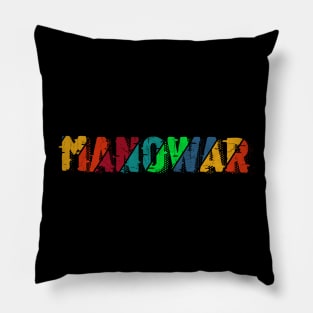 vintage color Manowar Pillow