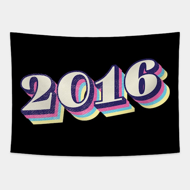 2016 Birthday Year Tapestry by Vin Zzep