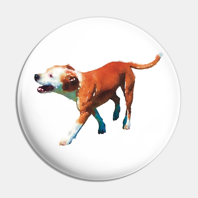 Smiling Happy Pit Bull Pin by Griffelkinn