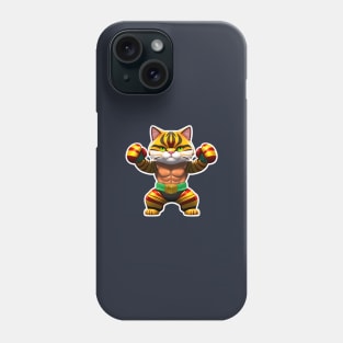 Cat boxer in gloves Phone Case