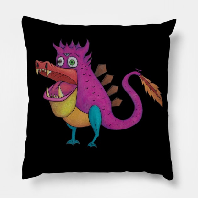 Eclectic Beast Pillow by AlisonDennis