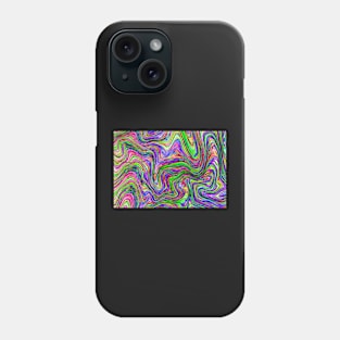 pink and green swirls Phone Case