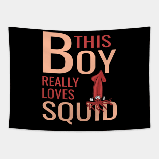 Squid Funny & humor Squids Cute & Cool Art Design Lovers Tapestry