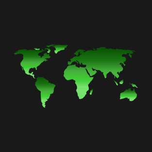 Green world map T-Shirt
