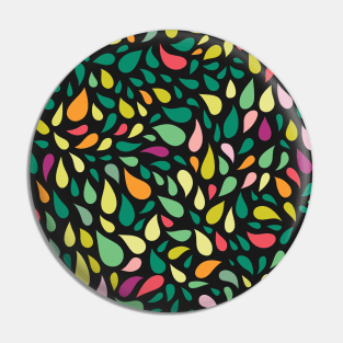 Colorful Abstract Little Drops Mosaic Art Style - Black Pin