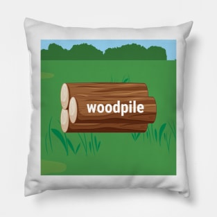 Woodpile Logo Pillow