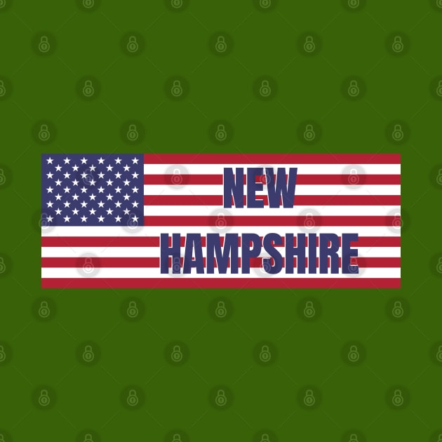 New Hampshire State in American Flag by aybe7elf