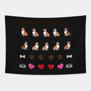 English Bulldogs Sticker Set Tapestry