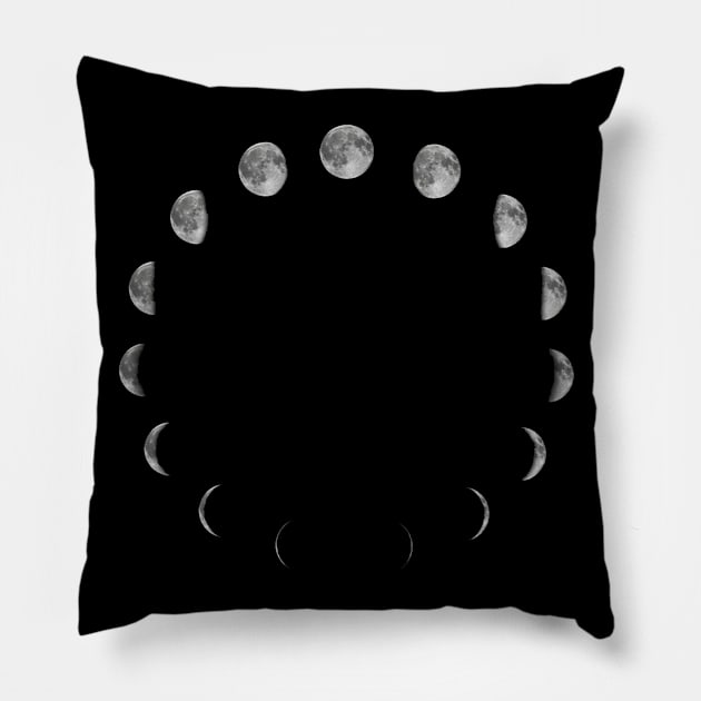 Moon phases Pillow by BlackOcult