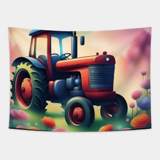 Just a boy who loves tractors Tapestry