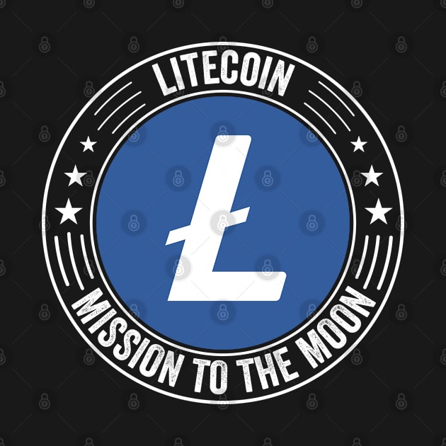 Vintage Litecoin Lite Coin LTC To The Moon Crypto Token Cryptocurrency Wallet Birthday Gift For Men Women Kids by Thingking About