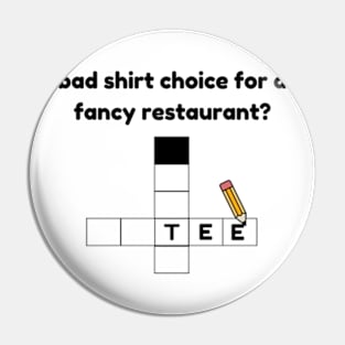 bad shirt choice for a fancy restaurant Pin