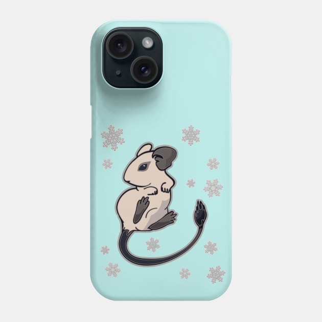 Degu Snowflakes Winter Phone Case by Mystical_Illusion